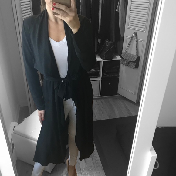 🆕 LAST 1▪️Mocha Longline Duster Cardigan Jacket - Picture 5 of 7